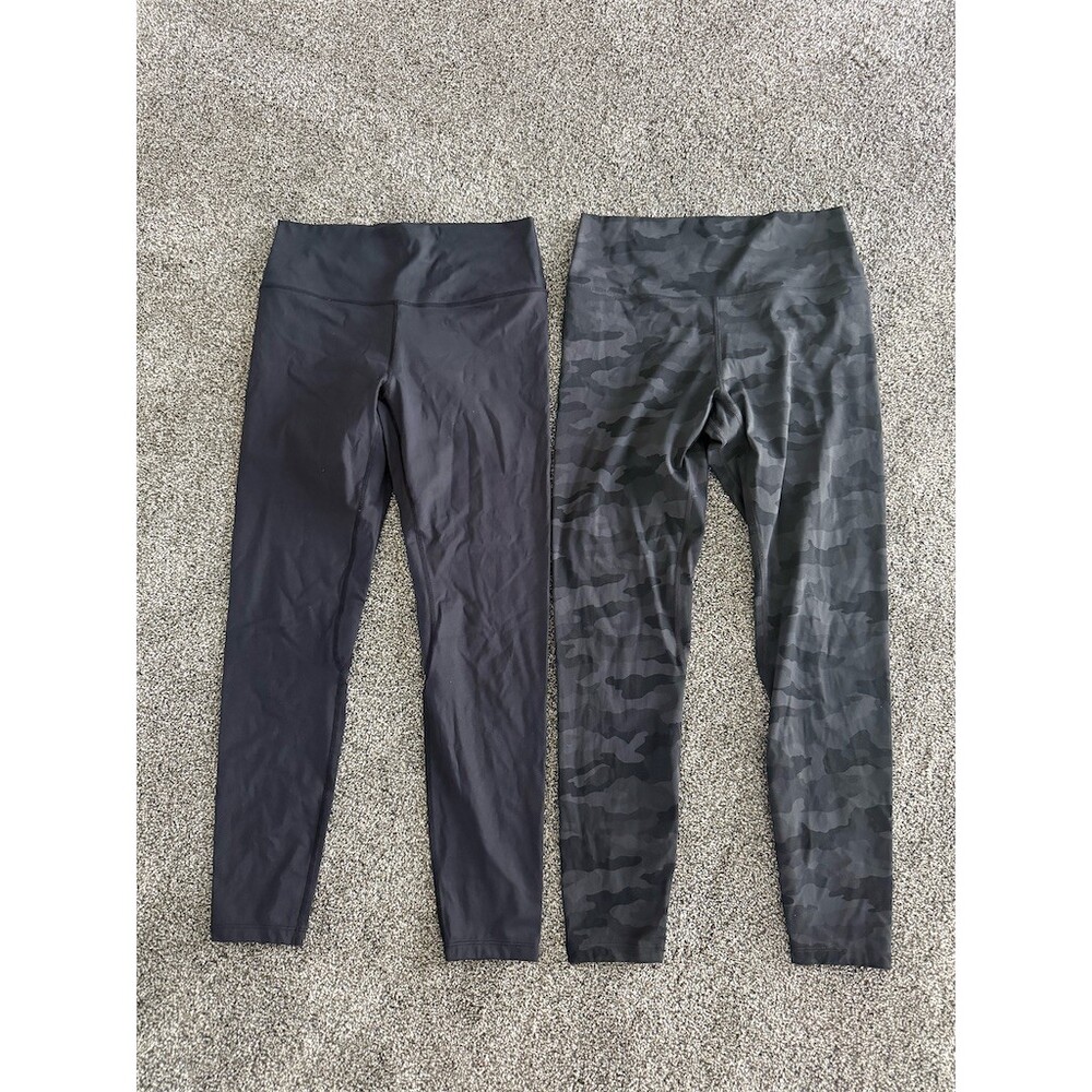 Sofia Active High-Rise Leggings Lot 2 Womens M Black & Black/Gray Camo